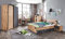 Generisch Jugendzimmer Liverpool von Wimex 9 teiliges Komplett Set in Plankeneiche und Graphit mit 90er Jugendbett mit Schubkästen, Matratze und Lattenrost, Schwebetürenschrank,