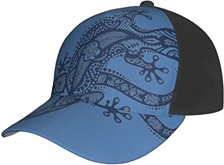 Aseelo Illustration Gecko Baseball Cap für Männer Frauen, Klassische Baseballmütze Papa Hut Trucker Hut Sonnenhüte für Sport Outdoor, Illustration Gecko, One size