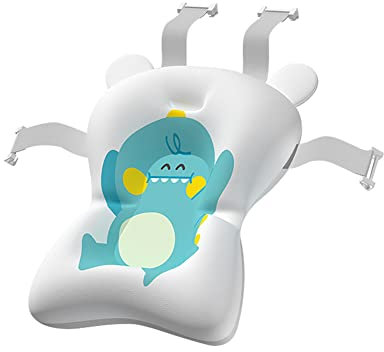 Surakey Coussin de Baignoire pour Bébé Coussin de Bain Antidérapant Siège de Bain Bébé Doux Et Confortable Filet Coussin Siège De Bain Lit de Baigneur Flottant pour Bebe Nouveau-né 0-12 Mois Vert