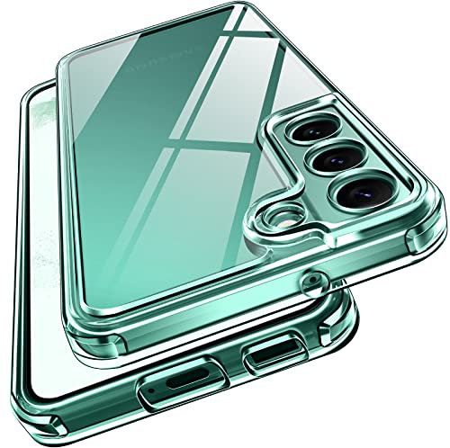 ivoler Nie Vergilbung Klar Hülle für Samsung Galaxy S22+ 5G / S22 Plus 5G, [Militärischer Schutz] [Kameraschutz] Stoßfest Kratzfest Transparent Schutzhülle, Dünn Durchsichtige Handyhülle Case