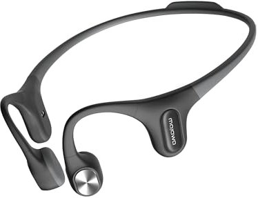 mojawa Bone Conduction Headphones, Run Air Open Ear Wireless Bluetooth Headphones, Sports Headset with Deep Bass and Secure Fit, IP67 Waterproof, 26g, 8H Playtime for Running Cycling Workouts, Black
