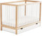 Ehrenkind® Babybett PUR inkl. Schublade 120x60 Buchenholz | Natur-Weiß | Kinderbett 9-Fach höhenverstellbar mit entnehmbaren Stangen | Baby Bett