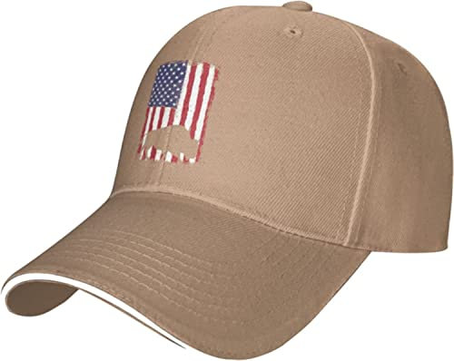 501 Herren Damen Visier Hut Bison-Geschenke Mit Amerikanischer Flagge Angeln Hüte Vintage Baseballmütze Reine Farbe Baseball Kappen Für Laufen Reisen Golf