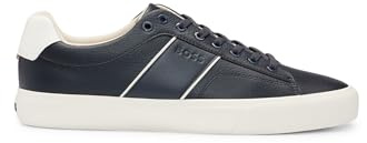 BOSS Herren Aiden Tenn Schnür-Sneakers mit Cupsohle und kontrastfarbenem Logo Größe