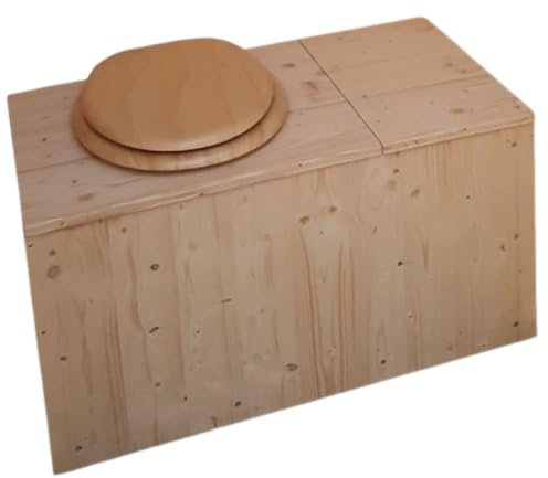 Bloc wc sec mobile en bois, kit toilettes sèches 100 x 48 x H 48.5cm fabrication française