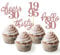24 PCS Rose Gold Glitter 30th Birthday Cupcake Toppers for Celebrating Thirty Years Old Birthday Party Decorations for 30th Anniversary Party Supplies (Rose Gold)