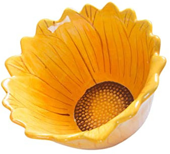 LIFKOME Vaisselle Bol en Forme de Tournesol décor de Cuisine de Tournesol Corbeille à Fruits décorative saladier Bol de Nourriture Bol à Dessert Multi-usages Polyvalent Bol à collation