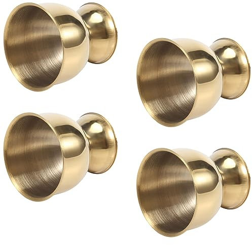 Niejgay Eierbecher Set Edelstahl Eier Gekochte Eier und Soft Tray Werkzeughalter KüChe, Gold