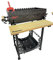 Grill, Mangal, BBQ Vostochnij, Gartengrill, Grill mit 4 mm Stahl. Holzregal, Holzfach, bis zu 12 Schaschlik-Spieße, Picknick grill, Camping