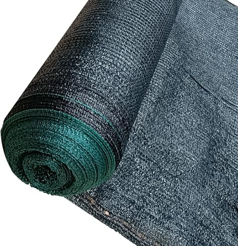 ESTO Schattiernetz 90% Schattierung in verschiedenen Größen, Schattiernetz Sichtschutz Sichtschutz Fransenisole, Netz für Gartenzaun Balkon Terrasse Plane Schatten Grün (2 x 50 Meter)
