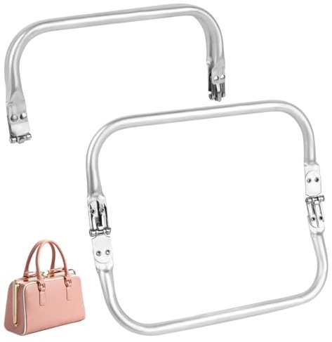 UKOFEW 2 Piezas Cierres de Bolsa Monedero,Marco de Monedero de Metal,Interior de Aluminio en Forma de U Marco Tubular,para Hacer monederos, Fabricación de Bolsos