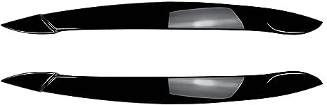 QXWRLD for, for BMW, X5 E70 30d 48i 30i 35d 40d 30d 50i 35i M50d 2006-2013 Auto Scheinwerfer Augenbraue augenlid Trim Lampe Abdeckung Körper Kits Tuning Scheinwerfer Augenbrauen Augenlider(Gloss Blac