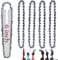 4 Pack 6 Inch Mini Chainsaw Chain Replacement, Small Chain Saw Chains for Cordless Handheld, 1/4 LP Pitch, 37 Drive Links, Electric Chainsaw Accessories for Carpentry and Landscaping