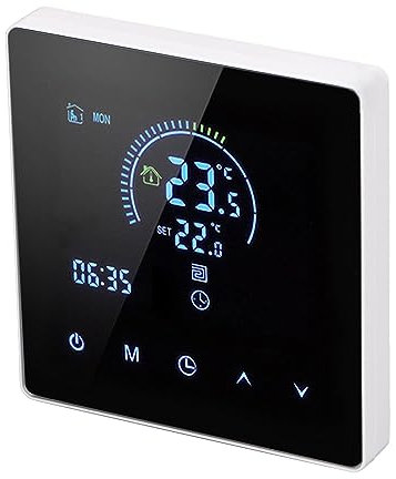 Termostato digitale 16A con display LCD Termostato programmabile Termostato per riscaldamento elettrico, AC 90 V‑240 V (Stile regolare)