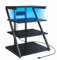 HOOBRO 4-stufiger Audio-Medienständer, HiFi Regal mit Ladestation, TV Rack mit LED-Licht, Entertainment-Center mit 2 Steckdosen und 2 USB-Anschlüssen, Schwarz EBB82CDCJ01