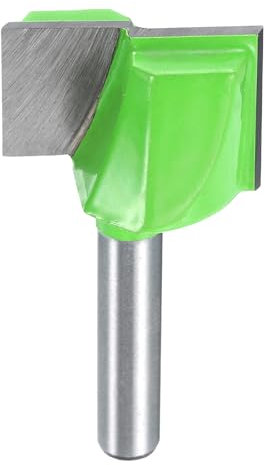 sourcing map Bottom Cleaning Router Bit 1/4 Shank Carbide Tipped Spoilboard Surfacing Planing CNC Mortising Bit for Slab Flattening Woodworking, 1 (25mm) Dia 5/8 (16mm) Depth