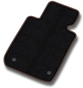 MatsMore Velours Fahrermatte 1-teilig passt für BMW 5er F10 2010-2013 - Premium, Matt, Bronze Fahrerseite - Erleben Sie neuen Fahrkomfort mit einem Velours- Fahrermatte passend für Ihr Auto
