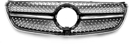 DSENNY Kühlergrill for Mercedes-Benz V-Klasse W447 V260 V250 2015-2019 2020-2023 Front Stoßstange Racing Diamant Grill Tuning(Black 2015-2019)
