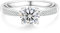 KRKC&CO Verlobungsring Damen Moissanite Ringe, 1 Karat Diamant Solitärring, VVS1 D Farbe, 925 Silber Weißgold Trauring Eheringe, Verlobung Verlöbnis Hochzeit Jubiläum Geschenk für Frauen, 50 (15,9)