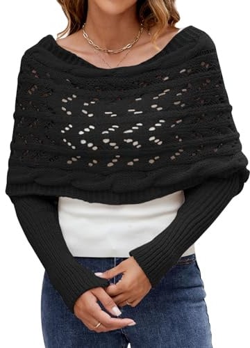 Wantonfy Schal Damen Ärmeln Schal Sweater Wrap Pashmina Schals und Tücher Schals für Herbst Winter