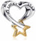 MSPOVOF Lucky Star & Herz Charm S925 Sterling Silber Charms Perle für Armbänder und Halsketten für Weihnachten Geburtstag Frauen Schmuck Geschenk