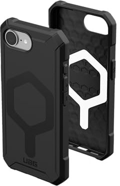 URBAN ARMOR GEAR UAG Designed for iPhone 16e Case Essential Armor - Compatible with MagSafe Rugged Military Grade Drop Proof Military Grade Drop Proof Protective Cover, Opaque Black