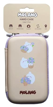 Mr Wonderful Molang Tasche und Hülle für Externe Festplatte 2,5 mit Lapin Molang-Design - Molang Offiziell, Geschenke für Frauen, Männer, Kinder und Mädchen