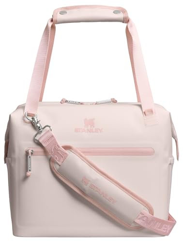 Stanley Julienne Midi Soft Cooler Bag and Lunch Box | 12 Quarts, 20 Can Cooler with Handles and Strap | Stays Cold for Hours | Insulated Travel Bag with Zipper | BPA-Free | Rose Quartz