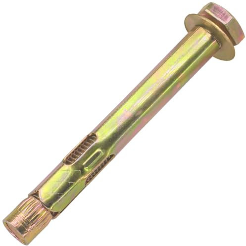 Lot de 10 boulons d'expansion hexagonaux pour fixation murale en béton et maçonnerie (M10 x 100 mm)