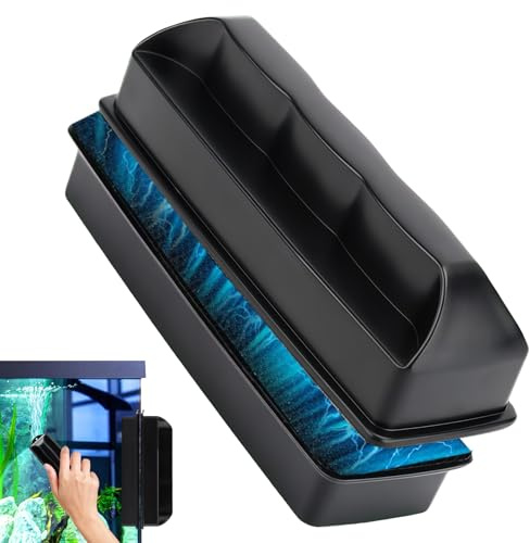 Aquarium Scheibenreiniger Magnet, Reinigungs Magnet Bürste, Magnetisches Reinigungswerkzeug, Aquarium Magnetbürste, Algenmagnet,Scheibenputzer zur Reinigung von Fenstern Glastüren Aquarien