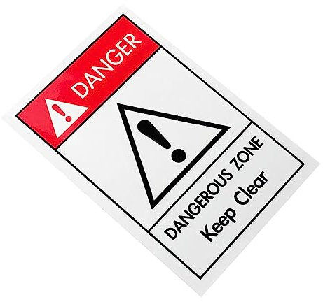 TOPBATHY Panneau d'avertissement signe de zone dangereuse sécurité prudence signe de danger papier synthétique pp
