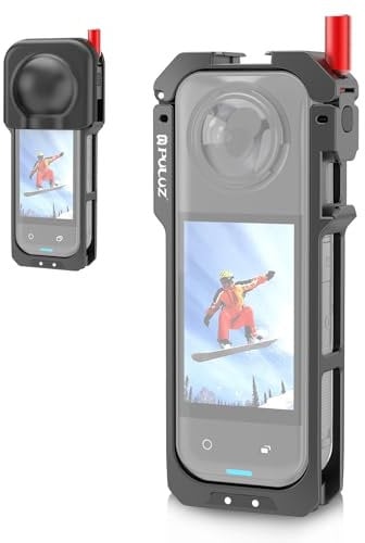 PULUZ Metal Protective Case for Insta360 X5 Utility Frame Cage Rig Housing Frame with Lens Cover, Expansion Adapter Mount, Insta 360 X5 Action Camera Accessories