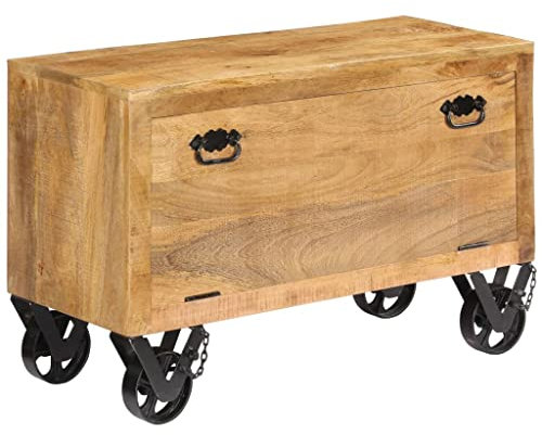 Woonisher Schuhschrank 86 x 35 x 55 cm Massivholz Mango schuhregal platzsparend