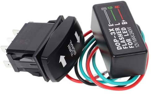 CIYODO Interruptor de Palanca Verde Fluorescente con Intermitente LED de para Luces de Señal Visibilidad y Seguridad Atv Rv Vehículos Camiones Tractores y Motos