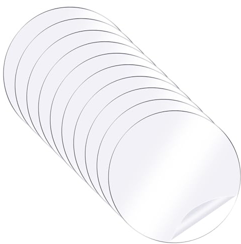 QUARKZMAN 30Stk Hochwertige Doppelseitige Klebepads Rund 50x50mm 1.97x1.97 Acryl Wasserdichte Runde Gel Pads Abziehbar Montageklebeband Für Wand Zuhause Büro Dekoration Transparent