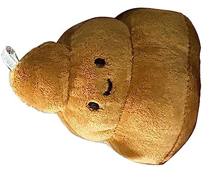 Omquot Plüschpuppe mit Kackhaufen-Anhänger, dekoratives Plüschtier mit Emotionen und lustiger Dekoration für Kühlschrankmagnet