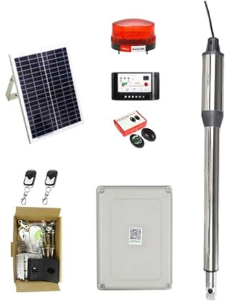 Single Swing Gate Opener Kit - 2 Free Remotes Control,Car Remotes/Solar Kit/Gate Lock Optional(Kit g)