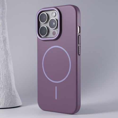 Custodia rigida di lusso in PC per iPhone 17 Air 16 15 14 Plus 13 12 Mini 11 Pro Max antiurto opaca sottile con chiusura magnetica, viola, per iPhone 14