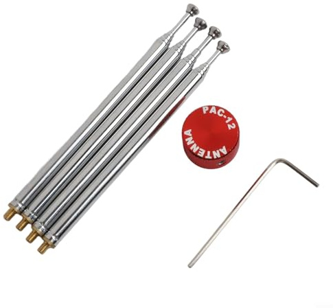 Antennen-Kondensatorkappe Aluminiumlegierung Für PAC-12/JPC-12 Teleskopantenne Erweiterbar 300Mm Rauschunterdrückung Silber Inkl. Montagezubehör CB Funk Tuning Cap