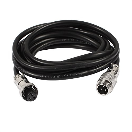 Sourcingmap GX12 3 Pin Male/Female Head Aviation Socket Connector Electrical Cable 2m
