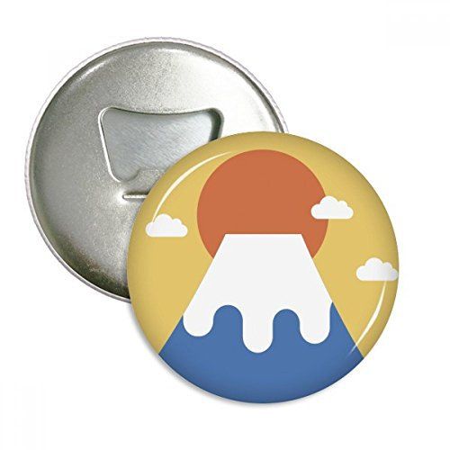 Local Japanese Sun Rise Round Bottle Opener Refrigerator Magnet Badge Button 3pcs Gift