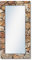 ARTLAND Wandspiegel Ganzkörperspiegel mit Holz Deko Rahmen 60x120 cm Spiegel zum Aufhängen Toskana Mediterran Steine Steinwand Braun T9FK