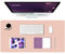 K KNODEL Tischunterlage, Schreibtischunterlage, 80 x 40cm PVC Tischunterlage, Laptop Tischunterlage, wasserdichte Schreibunterlage für Büro- oder Heimbereich, doppelseitig (Rosa/Silber)