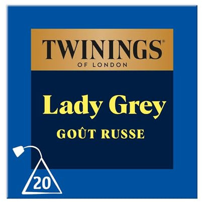 Twinings - Tè aromatizzato russo al bergamotto e agli agrumi, 20 bustine, 40 g