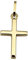 Kreuz Gold 585 poliert 22 mm 14 Karat Anhänger Gelbgold Unisex Konfirmation