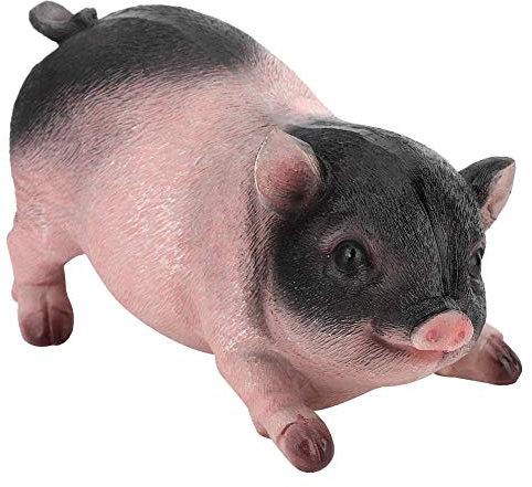 Schwein, Kleine Schweinestatue für den Garten Schwein Kunstharz Garten Tierdekoration Harz kleines Schwein Tierfiguren Outdoor-Skulpturen Hauptdekoration Rasen Garten Patio Statue Ornamente