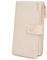UTO Femme Portefeuille Porte-Cartes Blocage RFID Cuir Synthétique Dragonne Grande Capacité(21 emplacements de Cartes) Poche Intérieure Noir Convient aux Portables 5.5' Crème