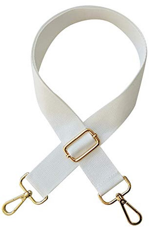 MoreChioce Schultergurt für Taschen Breit Verstellbarer Taschengurt Herren Taschenriemen Damen Schulterriemen Zubehör Tragegurt 125 cm Längenverstellbarer Weiß