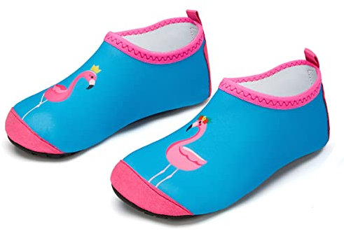Enfant Chaussures Aquatiques Fille Garçon Chaussons de Plongée Chaussettes Séchage Rapide Antidérapant Pieds Nus d'eau pour Sports Nautiques Piscine et Plage Natation Surf Voile Mer(bleu,24/25 EU)