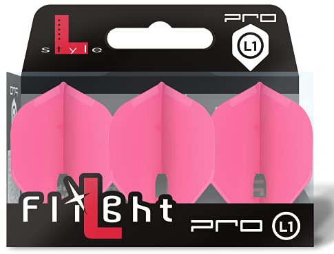 1 SET L STYLE CHAMPAGNE DART FLIGHTS STANDARD HOT PINK